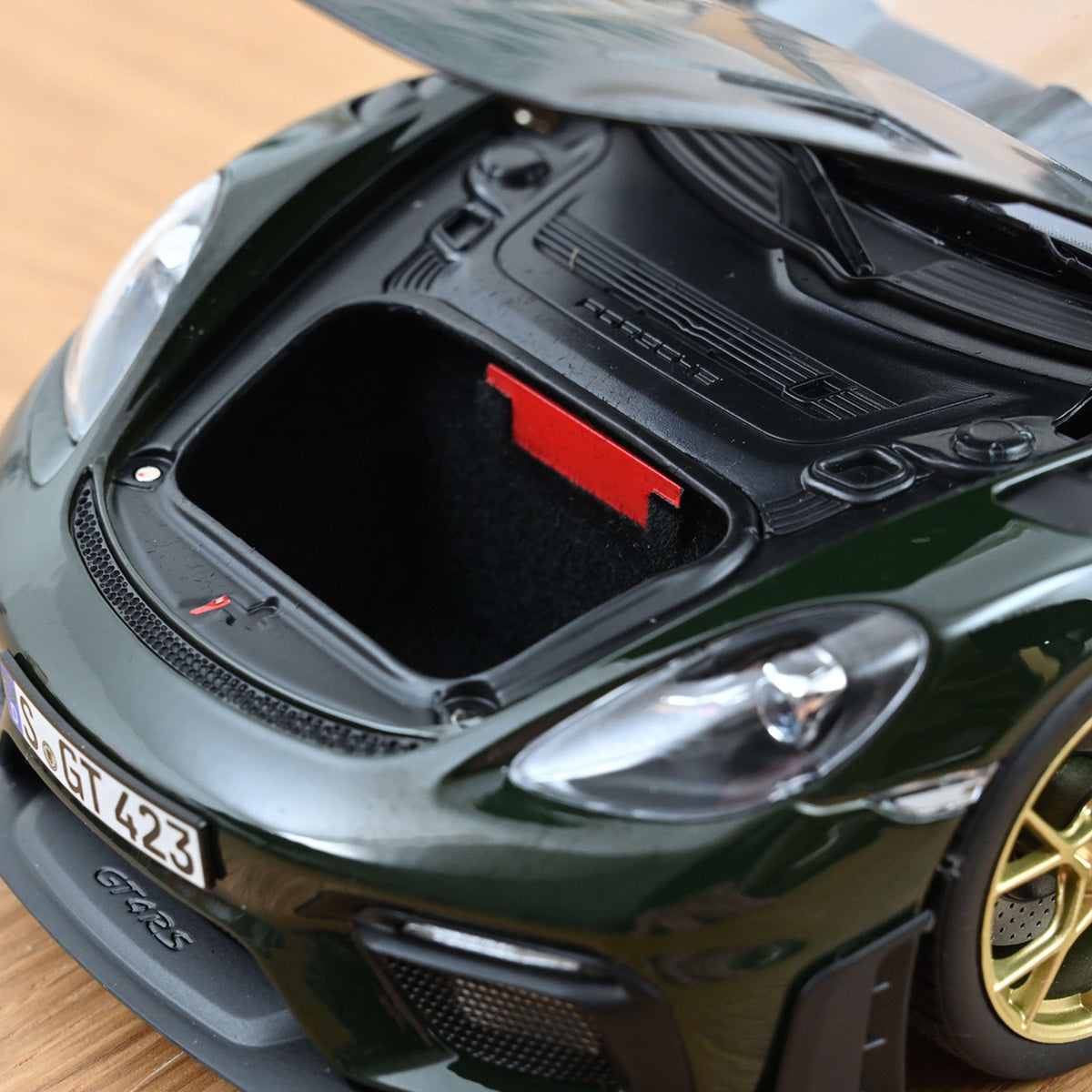NOREV Porsche Cayman GT4 RS w/Weissach Pack 2023 Brewster Green | 1:18