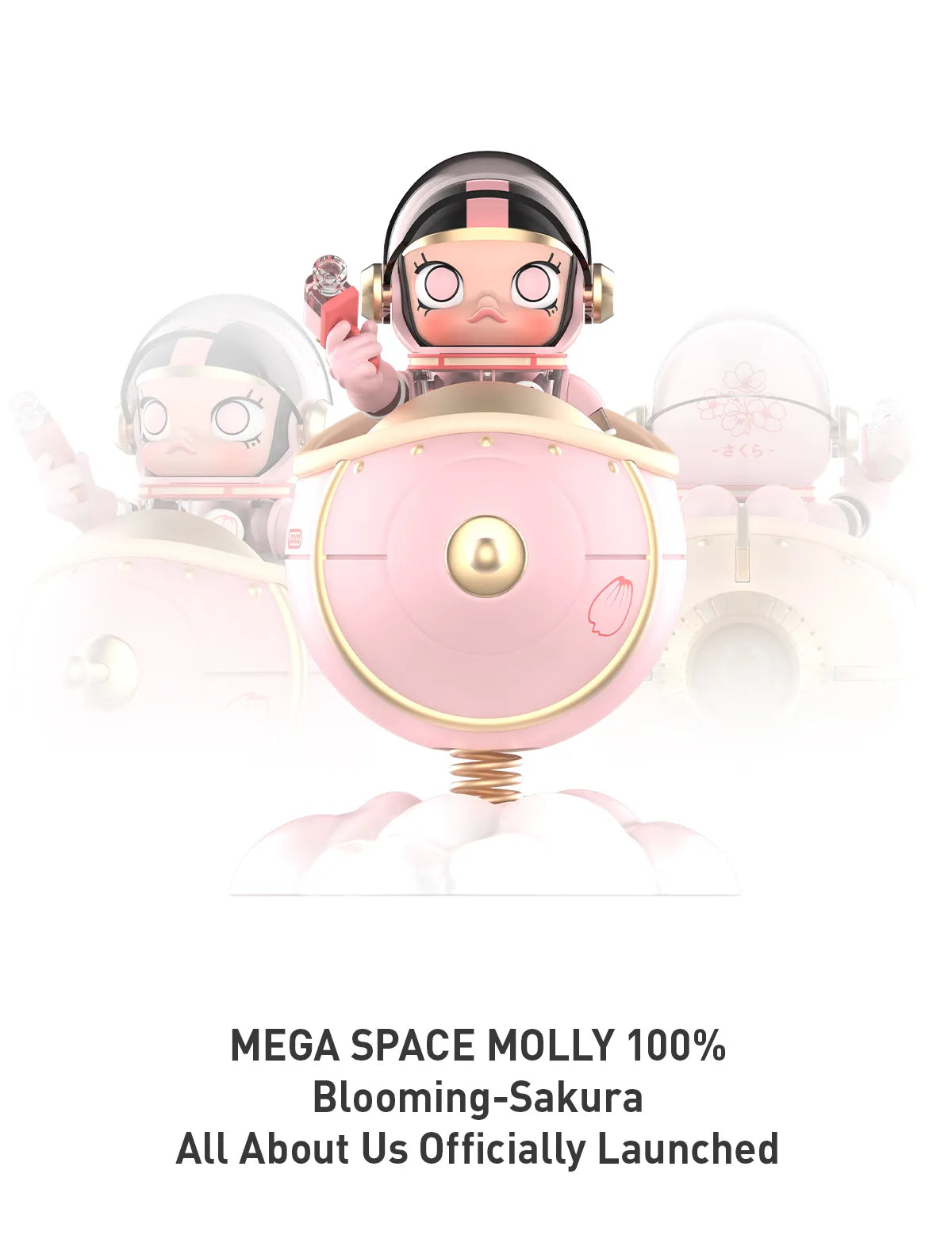 POP MART Mega Space Molly 100% Blooming Sakura (Japan EXCLUSIVE)