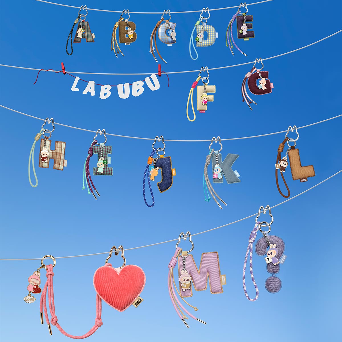 POP MART Labubu Pin for Love | A - M Letter (Blind Box)