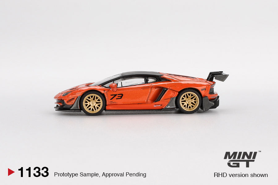 MINI GT Lamborghini Aventador LB Works Orange MDX 2025 | 1087 Limited Edition