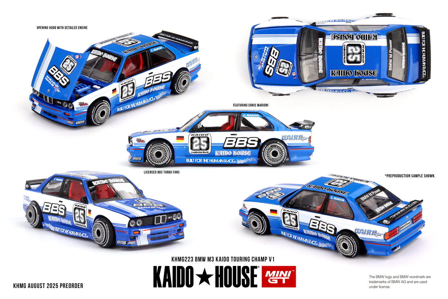 MINI GT BMW M3 #25 Aido Touring Champ 1989 V1 | KHMG223 Kaido House