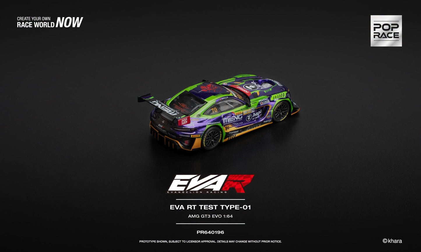 POP RACE Mercedes-Benz AMG GT3 EVO EVA RT Test Type 01 | 1:64 - PRE ORDER