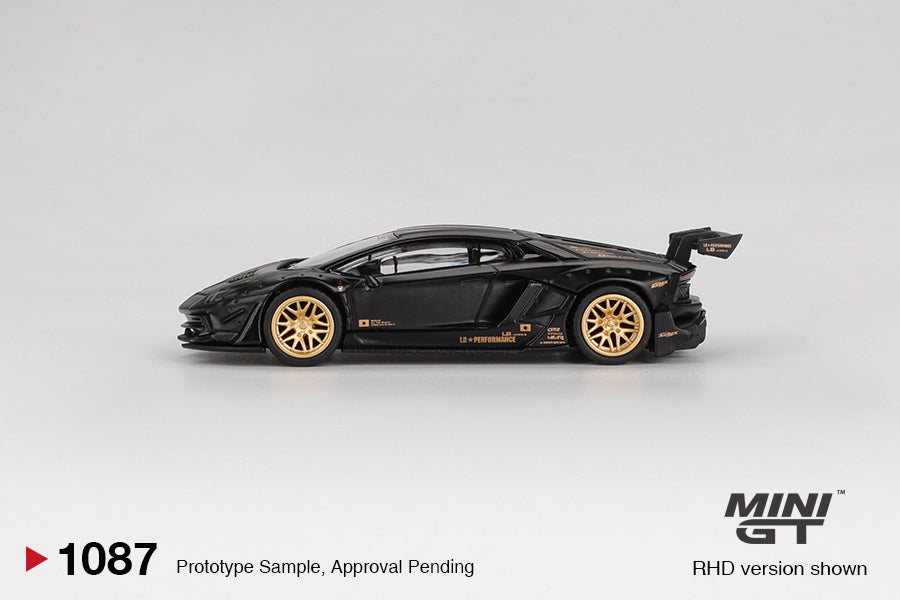 MINI GT Lamborghini Aventador LB Works Matte Black | 1087 Limited Edition