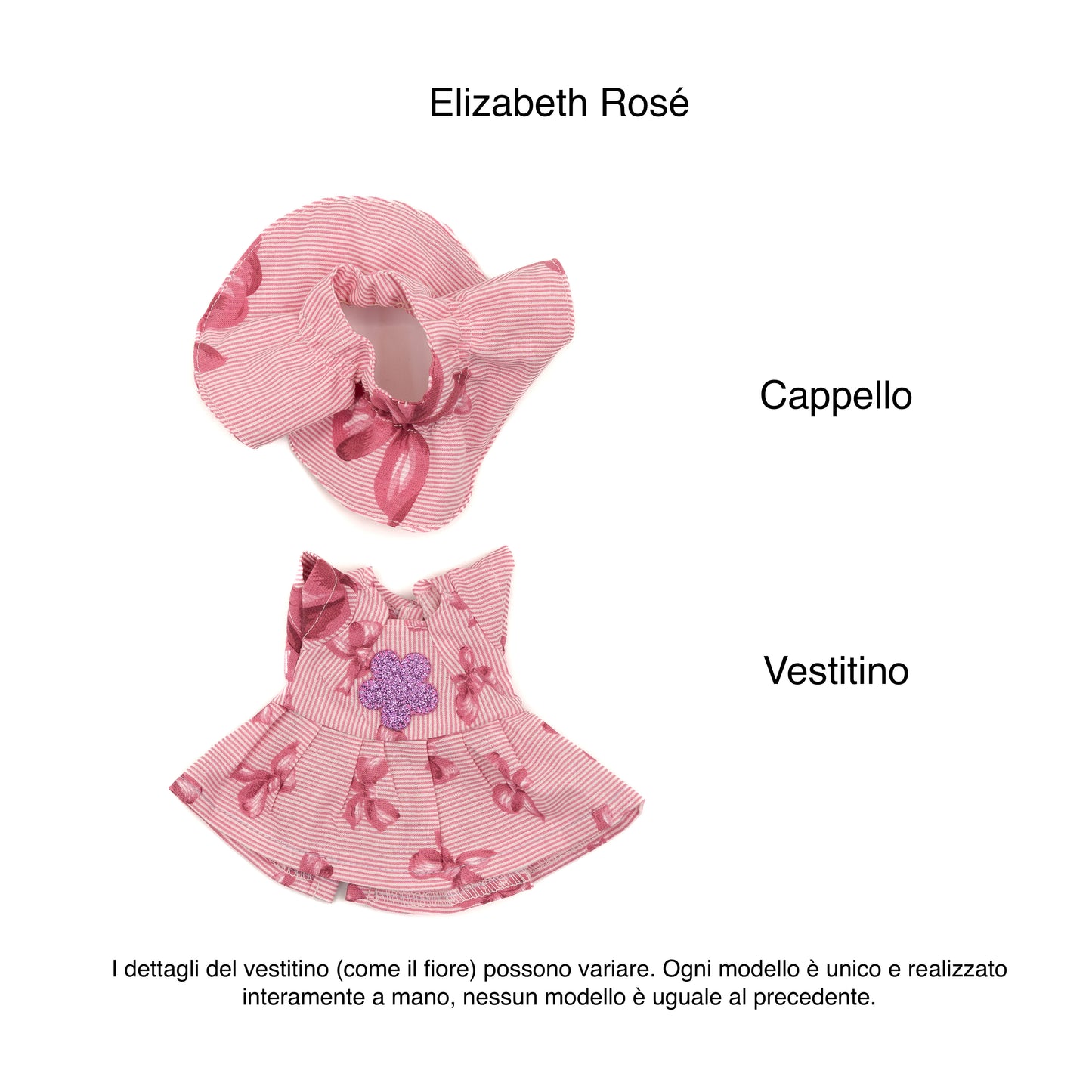 Elizabeth Rosé Vestito per Labubu | Completo