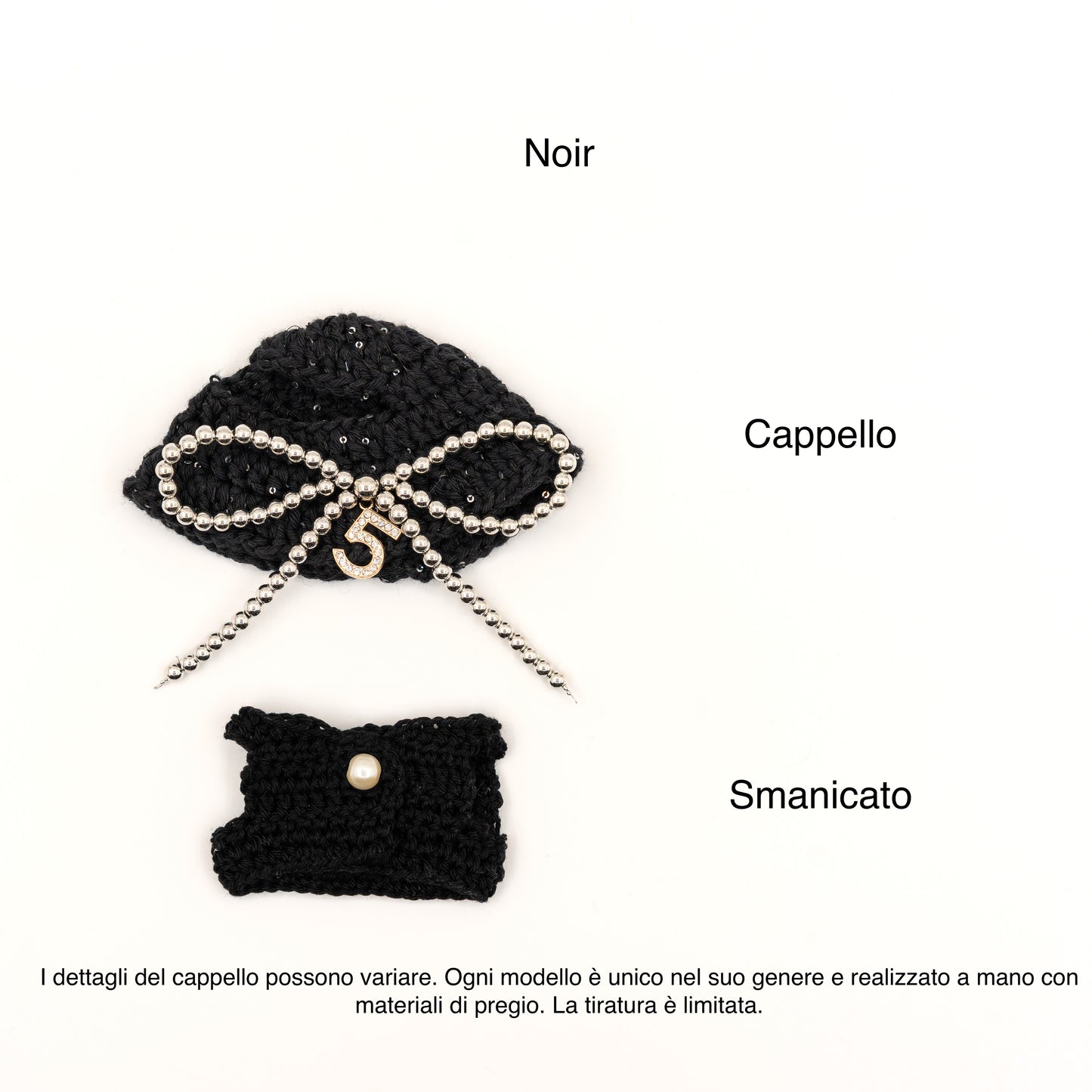 Noir Vestito per Labubu | Completo