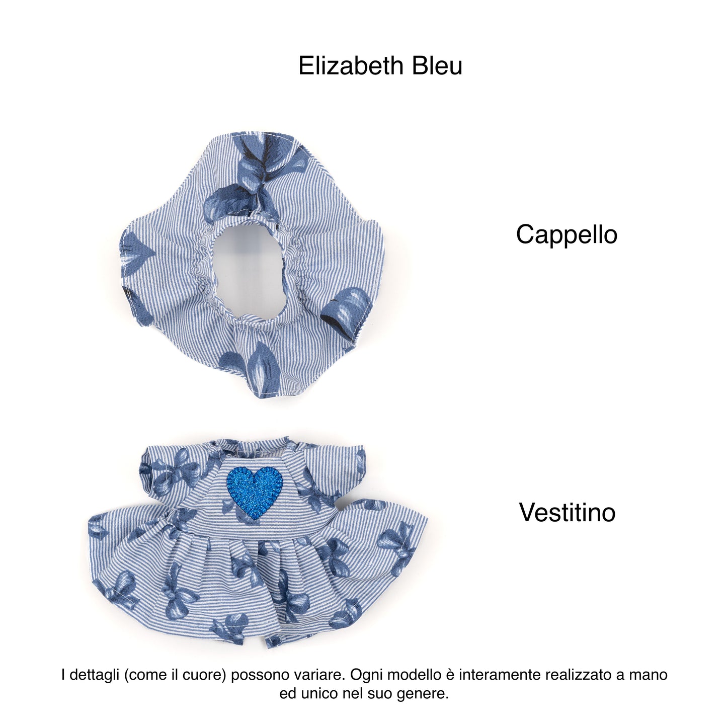 Elizabeth Bleu Vestito per Labubu | Completo