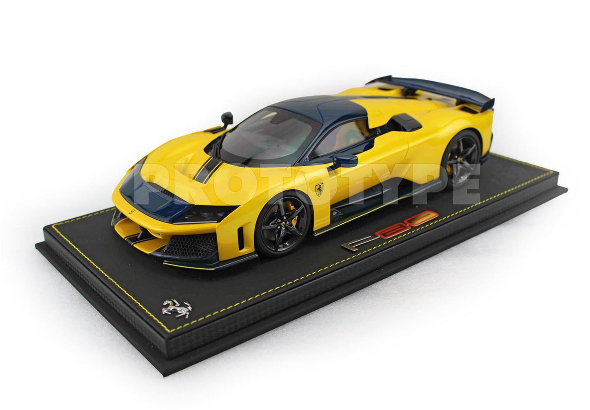 BBR 1:18 Ferrari F80 | Giallo Tristrato w/ Blue Carbon
