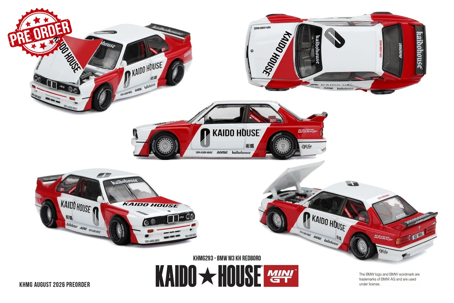 MINI GT BMW M3 (E30) KH REDBORO 1989 | KHMG293 Kaido House - PRE ORDER