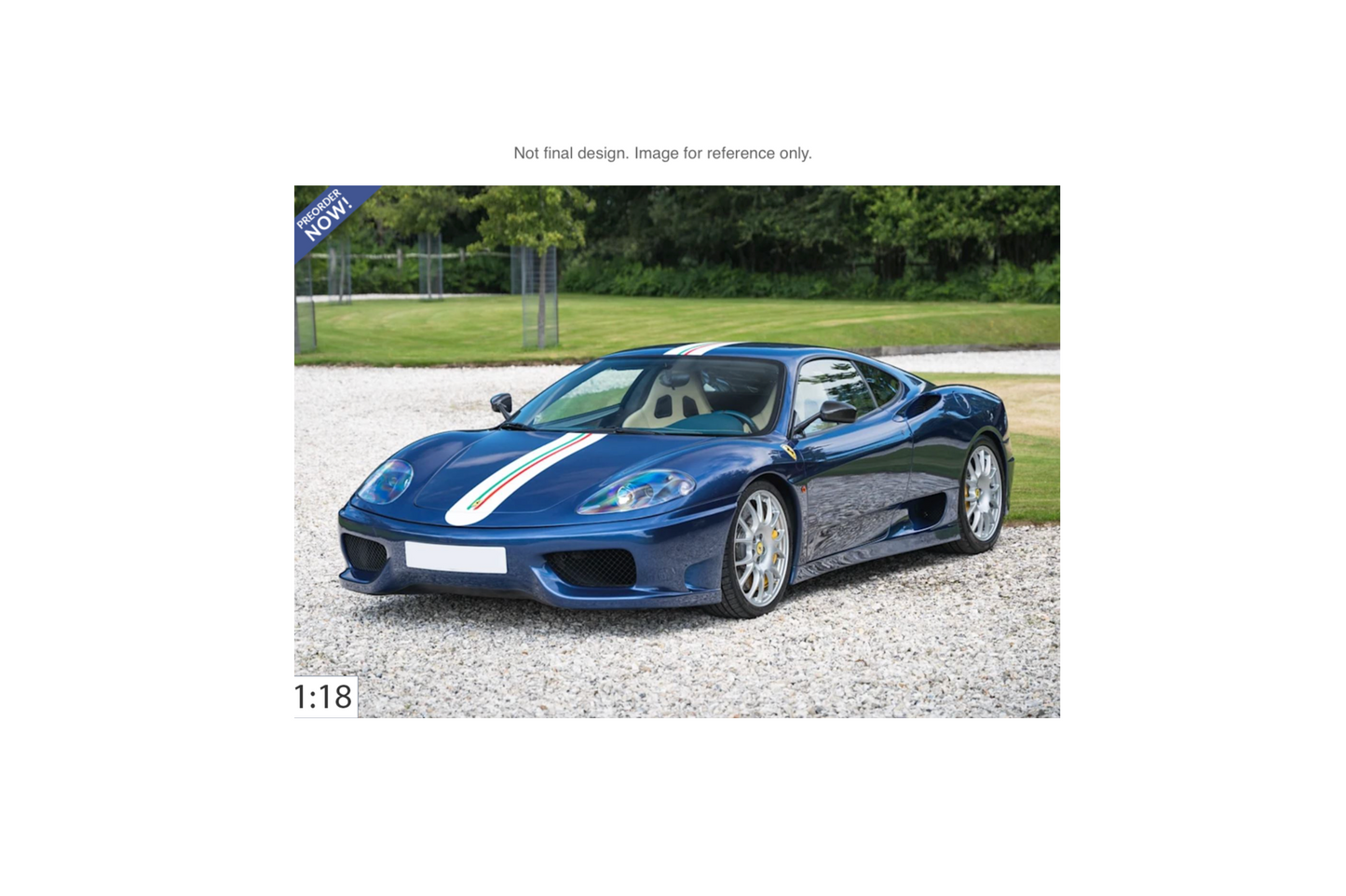BBR 1:18 Ferrari 360 Challenge Stradale | Blue Tour de France - PRE ORDER