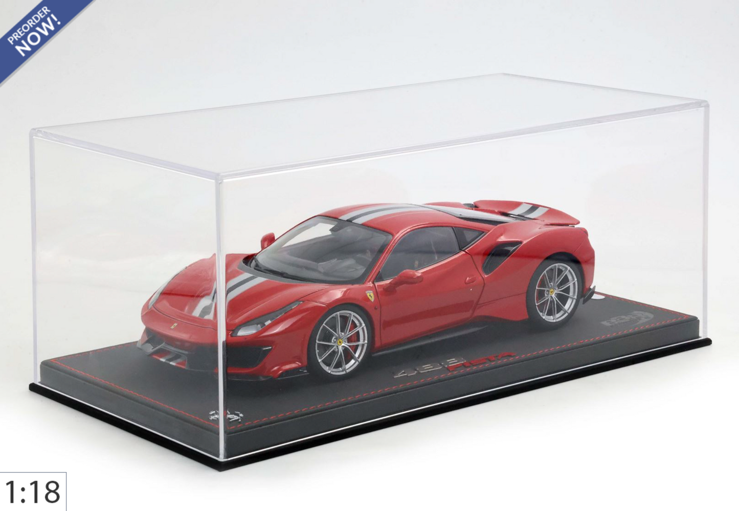 BBR 1:18 Ferrari 488 Pista Rosso Corsa | Full Open - PRE ORDER