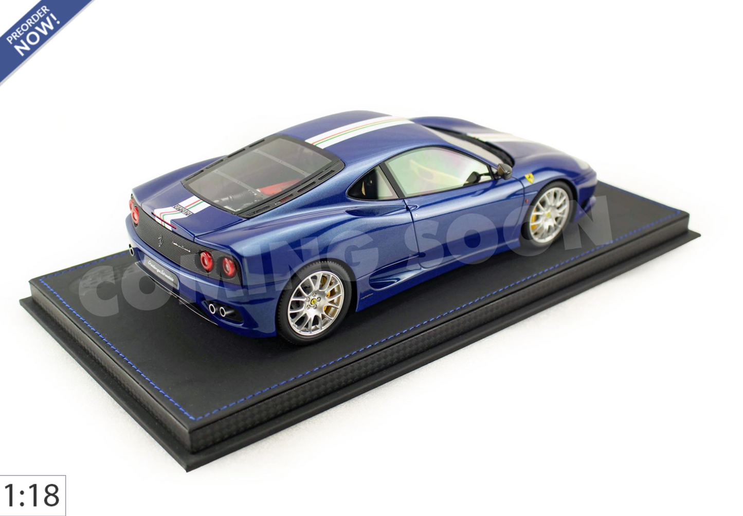 BBR 1:18 Ferrari 360 Challenge Stradale | Blue Tour de France - PRE ORDER