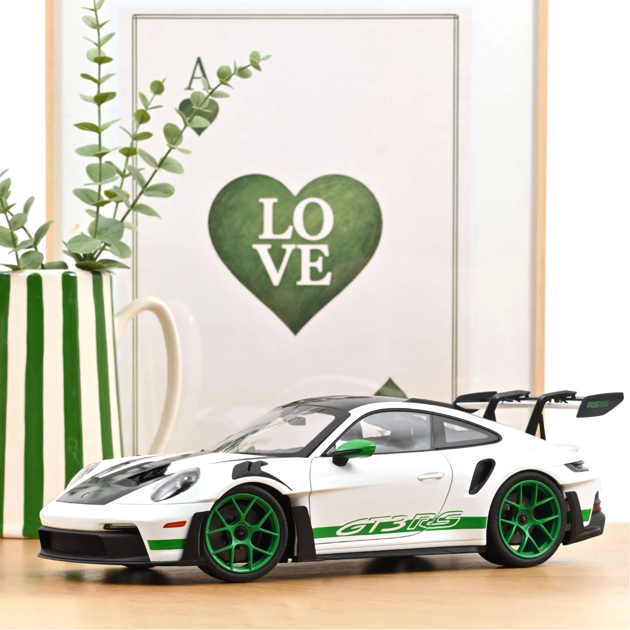 NOREV Porsche 911 GT3 RS w/ Weissach Green/White | 1:12 - PRE ORDER