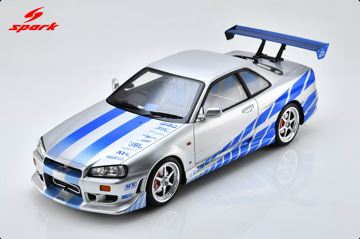 SPARK Nissan Skyline (R34) 2 Fast & 2 Furious | Brian O'conner 1:18 - PRE ORDER