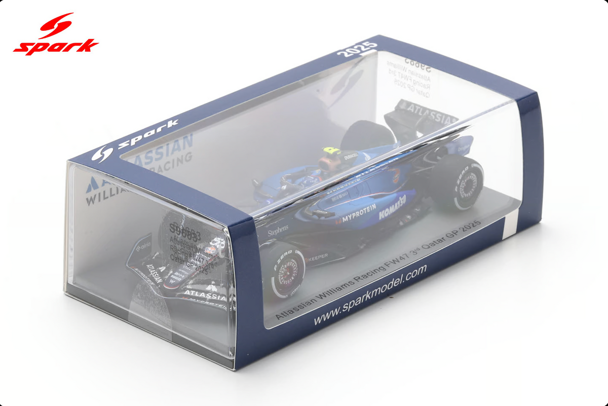 SPARK Williams FW47 #55 3rd GP Qatar 2025 Carlos Sainz + Pit Board | 1:43