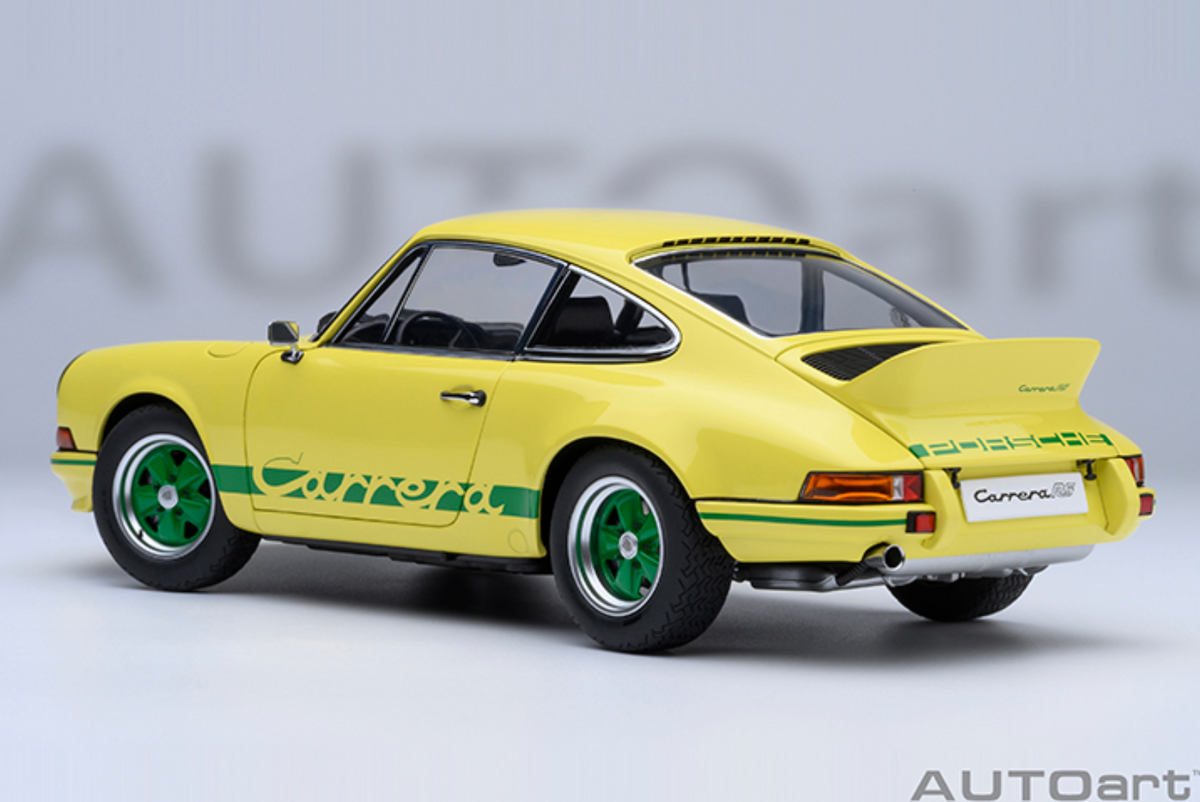 AUTOART Porsche 911 Carrera RS 2.7 Coupe 1973 | Light Yellow/Green 1:18