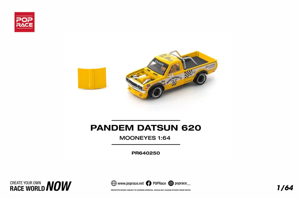 POP RACE Datsun 620 Pick-Up Pandem MoonEyes 1975 | 1:64