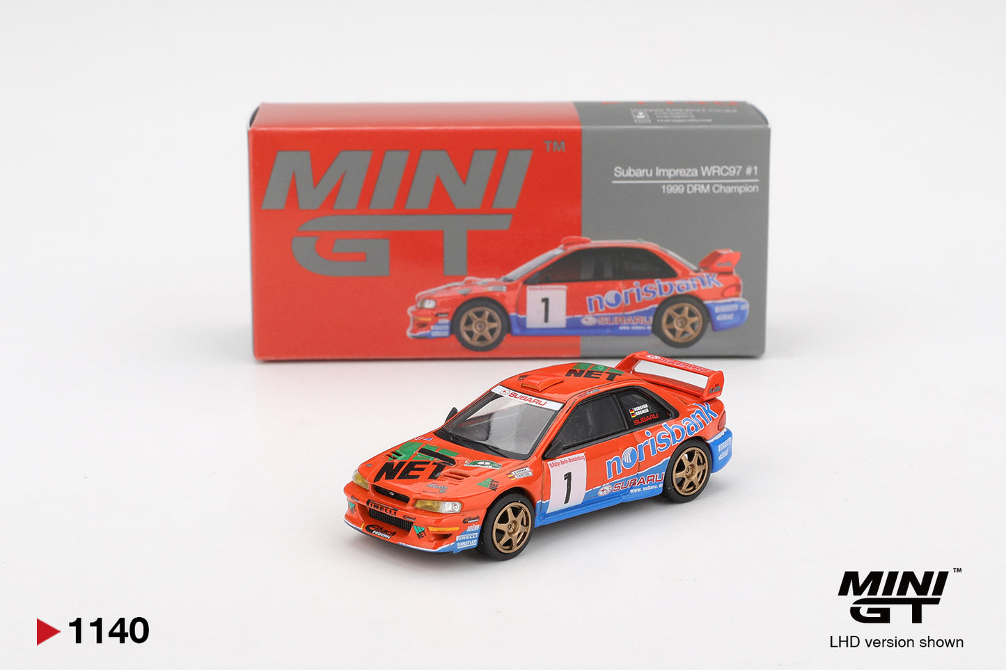 MINI GT Subaru Impreza WRC97 #1 1999 DRM Champion | 1140