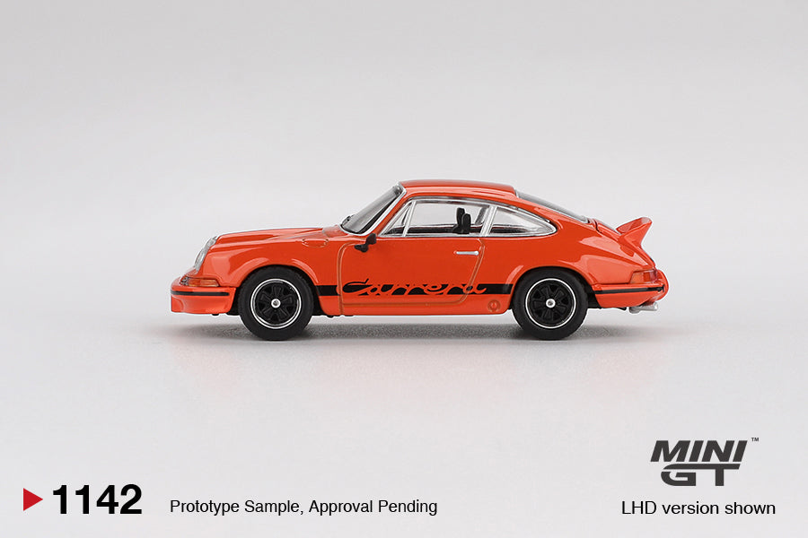 MINI GT Porsche 911 Carrera RS 2.7 Tangerine with Black Livery | 1142