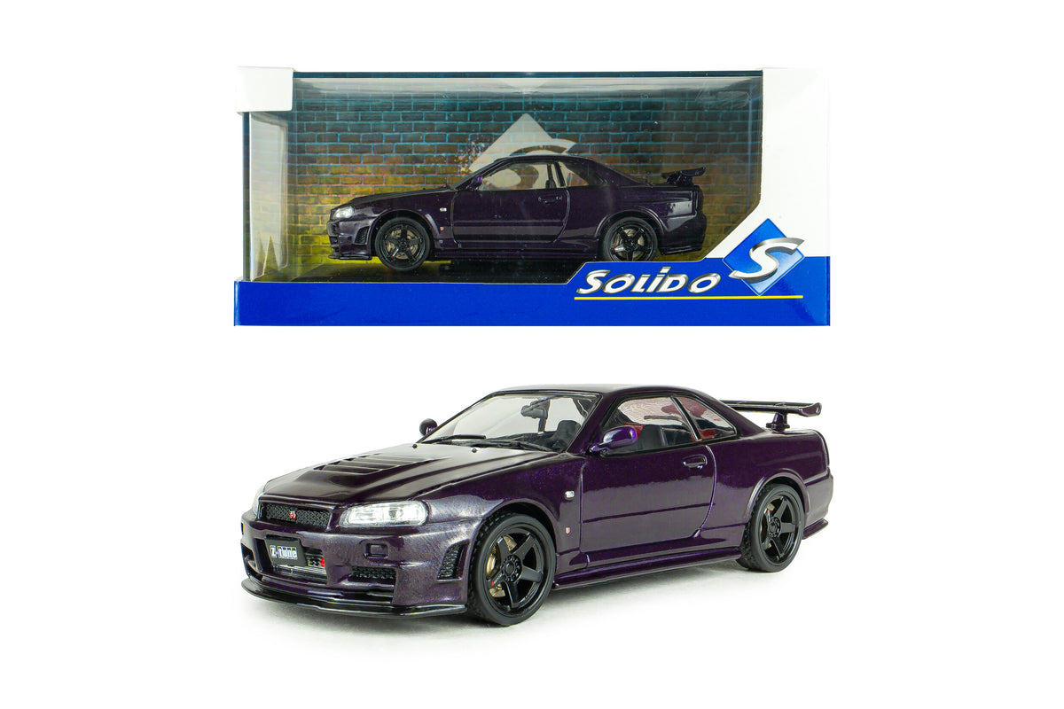 SOLIDO Nissan Skyline GT-R (BNR34) NISMO 2005 | Midnight Purple 1:43