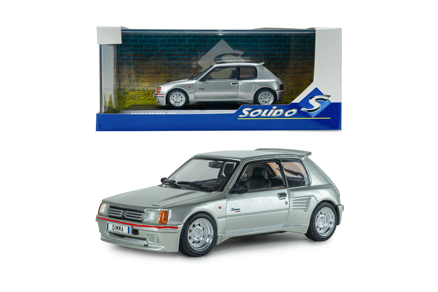 SOLIDO Peugeot 205 Dimma 1992 | Gris Futura 1:43