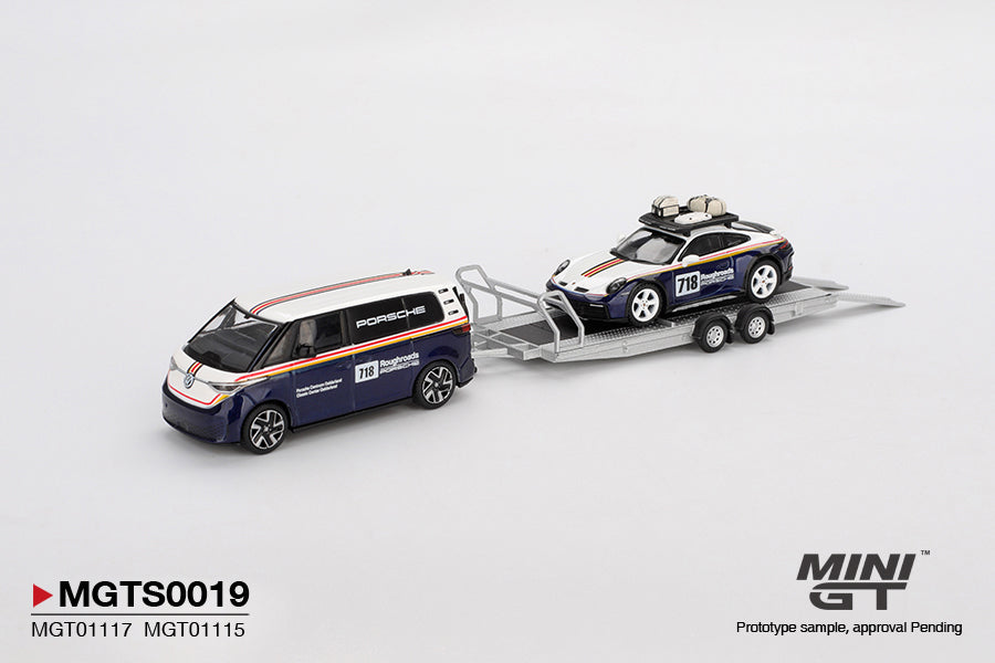MINI GT Porsche 911 Dakar #718 / Volkswagen ID. Buzz Set | S0019