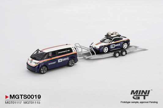 MINI GT Porsche 911 Dakar #718 / Volkswagen ID. Buzz Set | S0019
