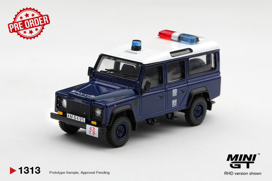 MINI GT Land Rover Defender 110 Royal HK Police Tai Po District HK Exclusive | 1313 - PRE ORDER
