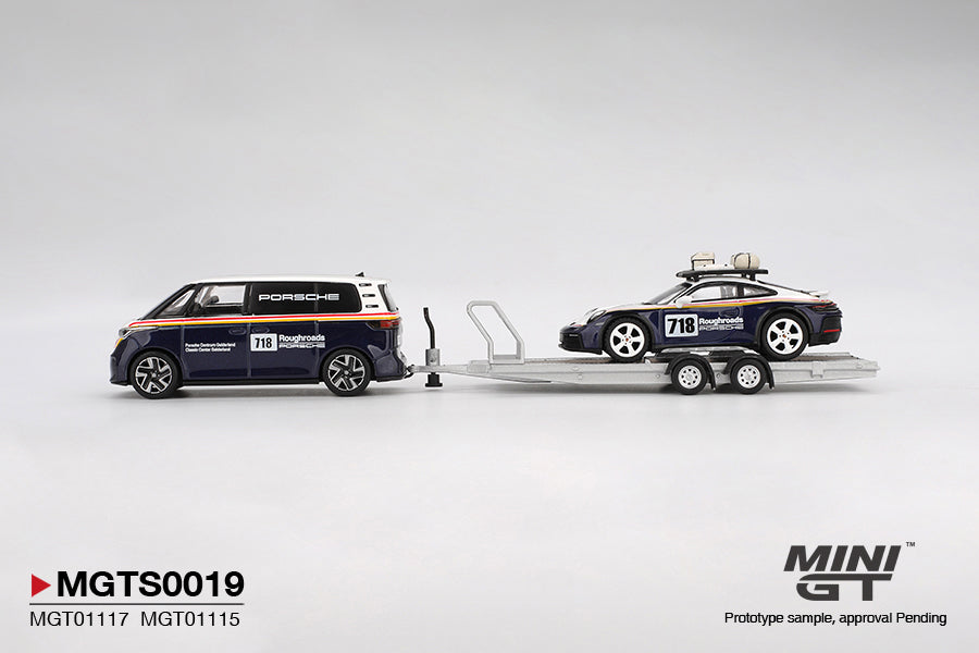MINI GT Porsche 911 Dakar #718 / Volkswagen ID. Buzz Set | S0019