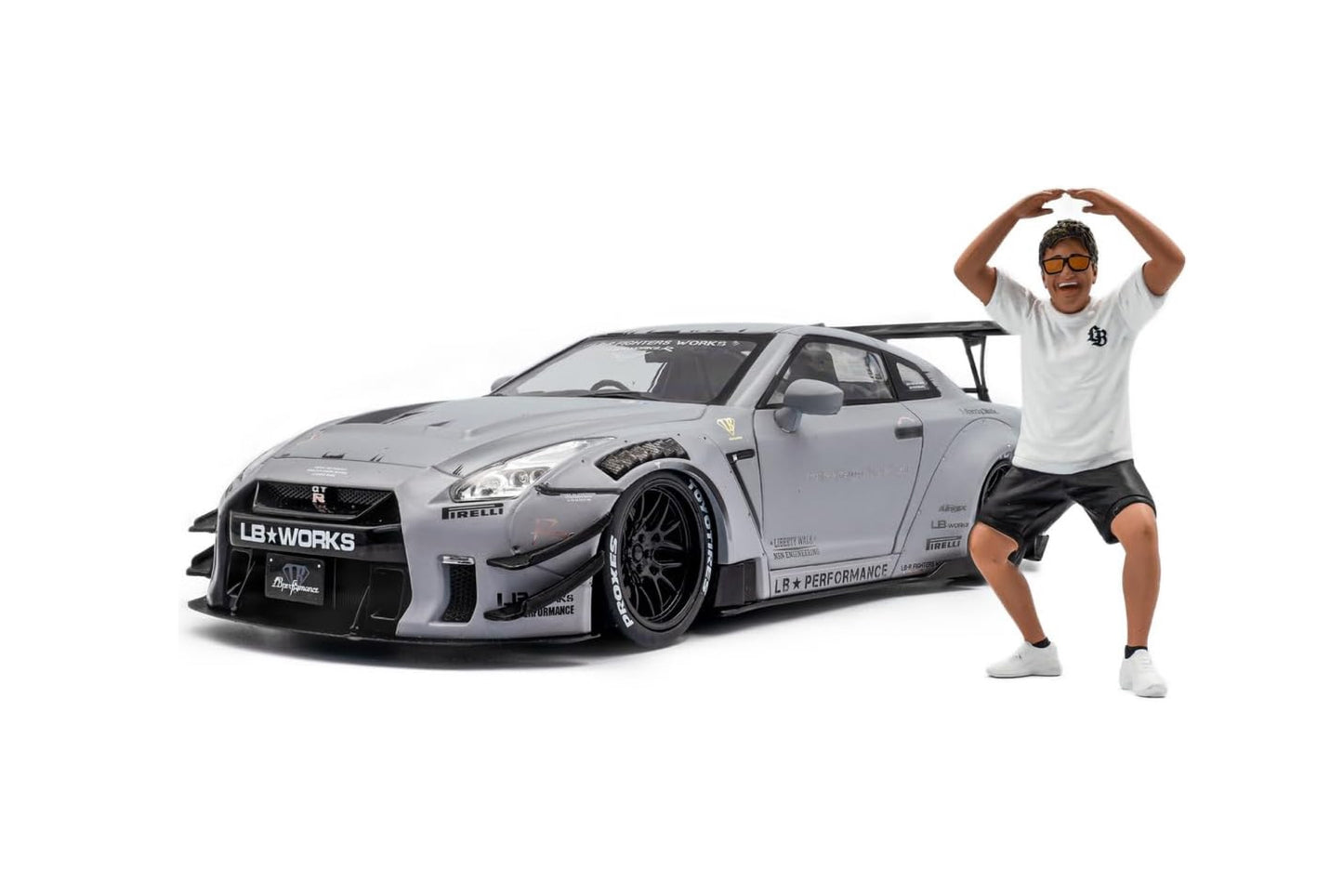 SOLIDO Nissan Skyline GT-R (R35) Liberty Walk w/ Figure | 1:18