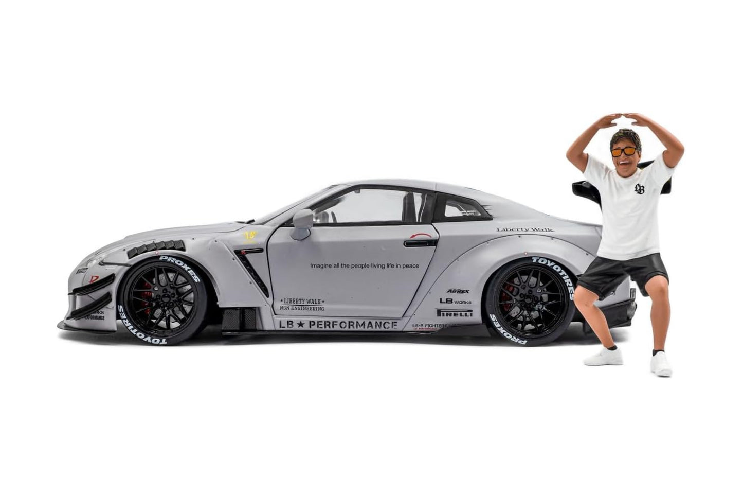 SOLIDO Nissan Skyline GT-R (R35) Liberty Walk w/ Figure | 1:18