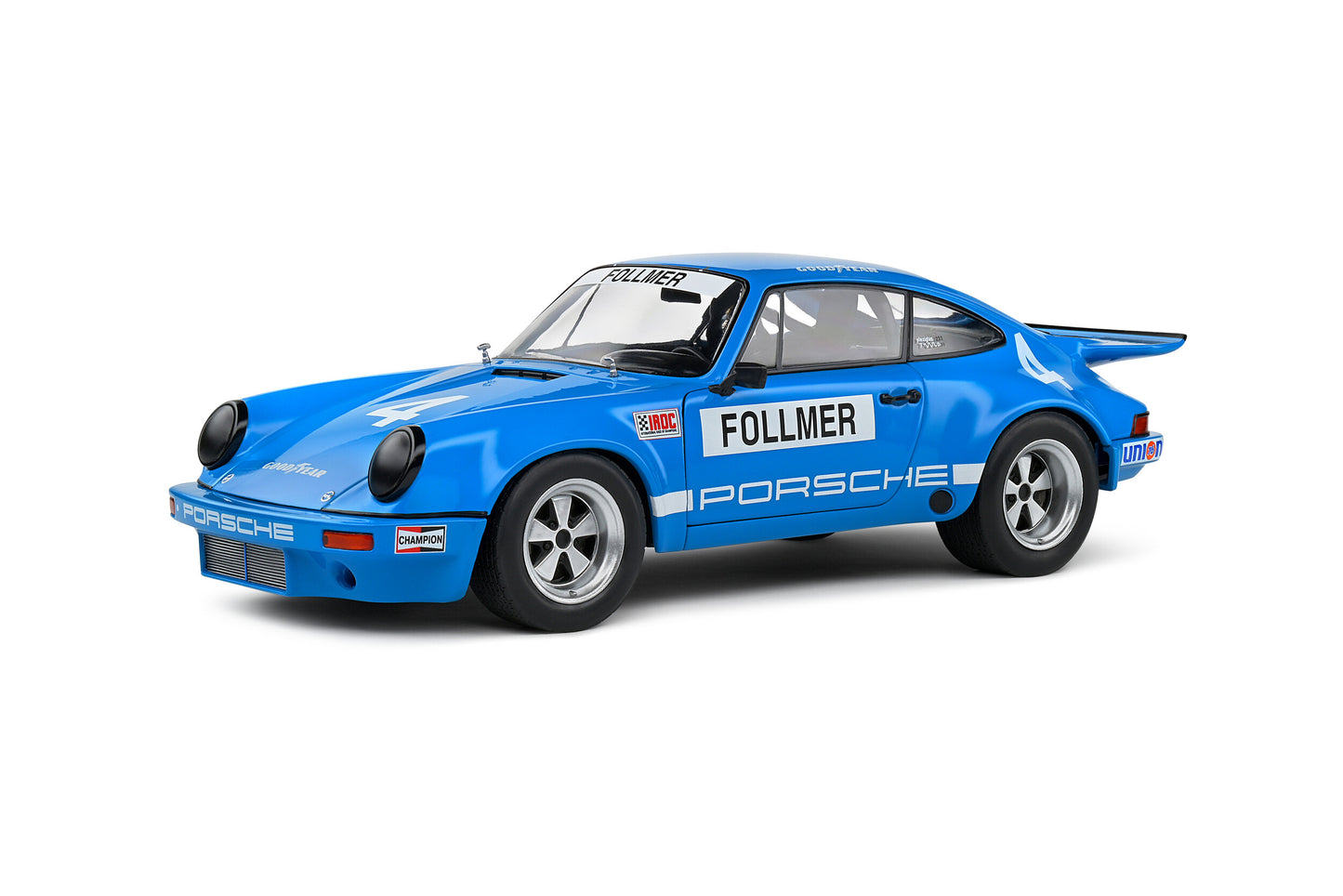 SOLIDO Porsche 911 IROC – IROC Riverside 1974 | #4 Follmer 1:18