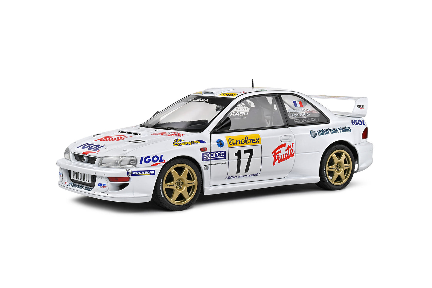 SOLIDO Subaru Impreza S5 WRC99 22B – Rallye Monte Carlo 1999 | #17 Panizzi/Panizzi1:18