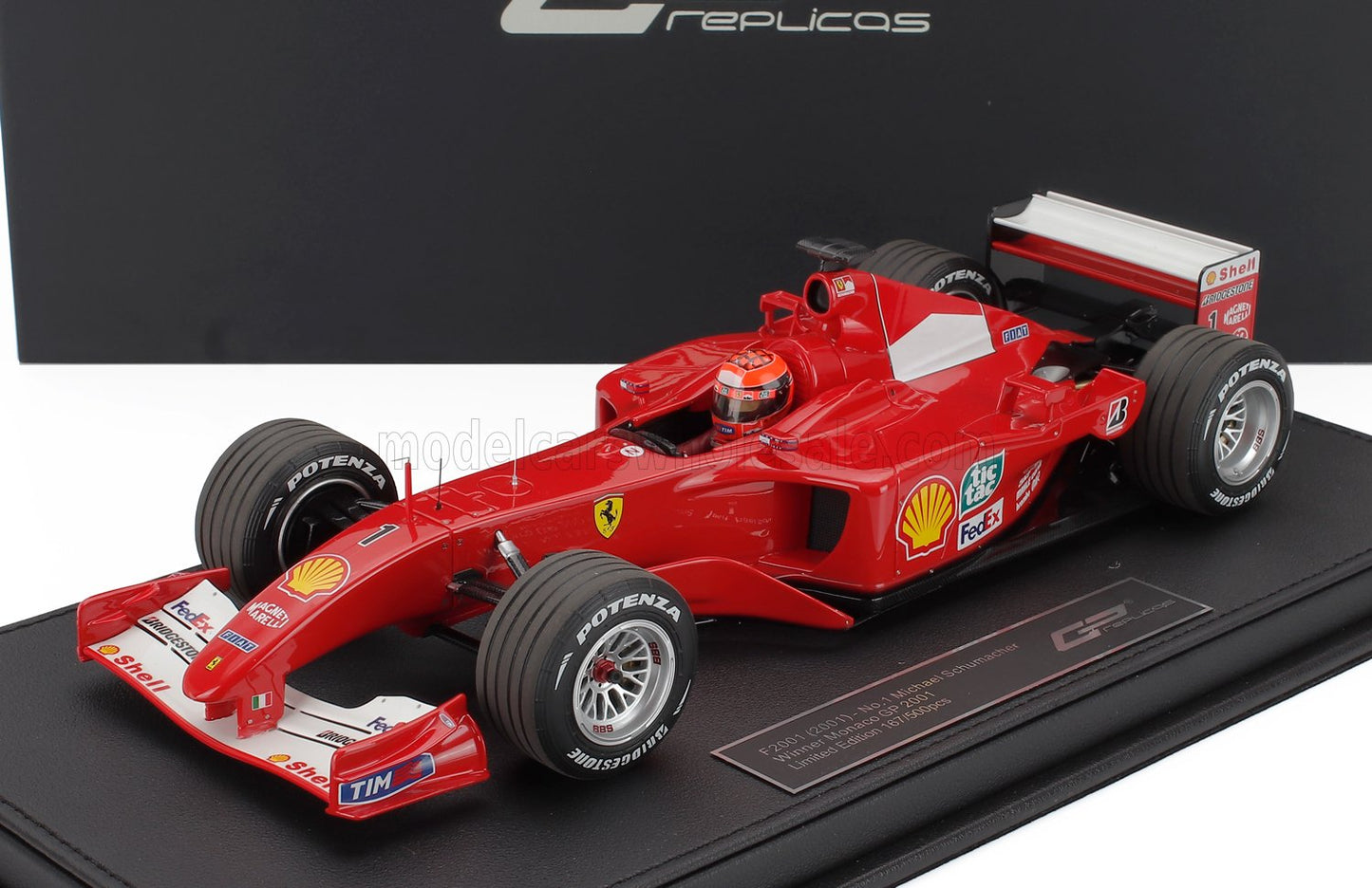 GP-REPLICAS Ferrari F1 F2001 Winner Monaco GP 2001 | Michael Schumacher 1:18