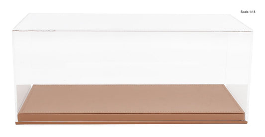 LUXBOX Teca Display per Scala 1:18 | Base Beige