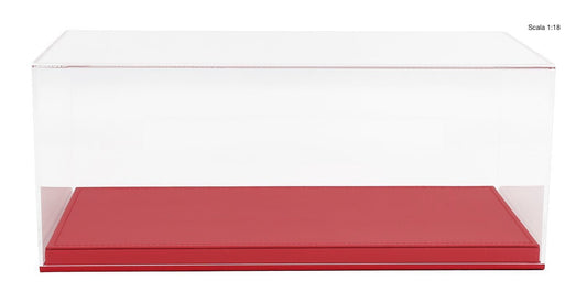 LUXBOX Teca Display per Scala 1:18 | Base Rossa
