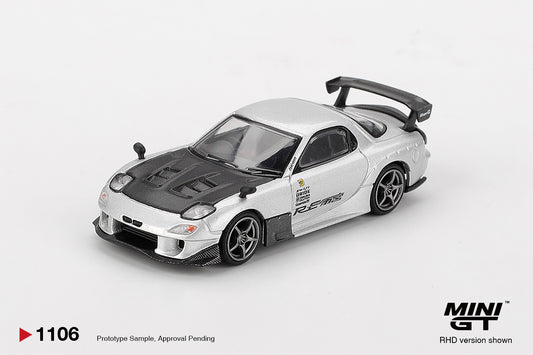 MINI GT Mazda RX-7 RE-Amemiya Silver Metallic | 1106