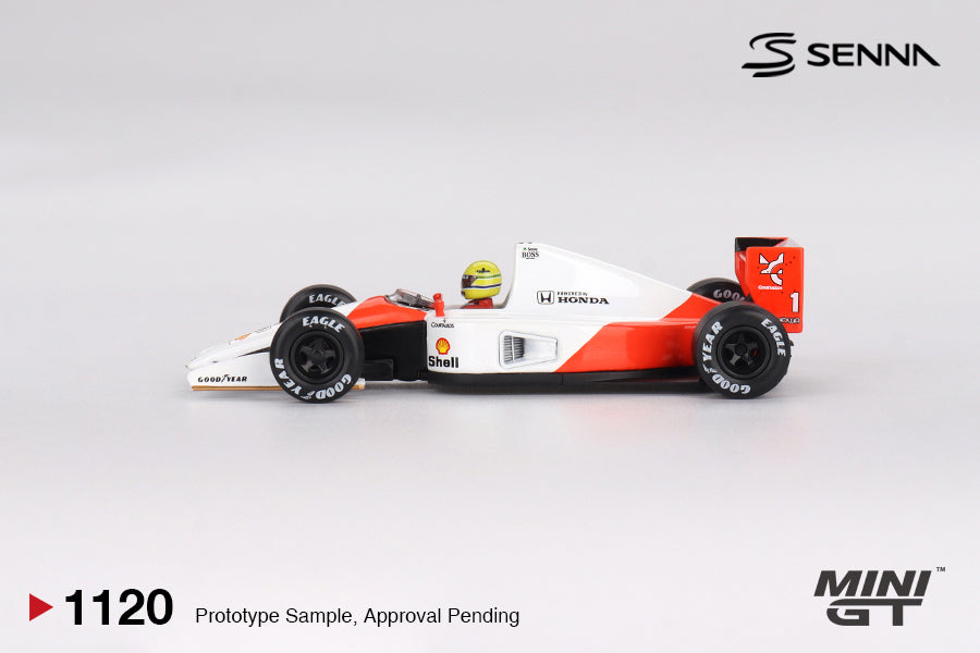 MINI GT McLaren MP4/6 #1 Ayrton Senna 1991 Japan GP 2nd Place | 1120 - PRE ORDER