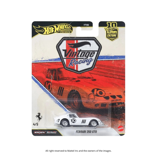 HOT WHEELS Ferrari 250 GTO #10 Racing 1962 | Vintage Racing 1:64