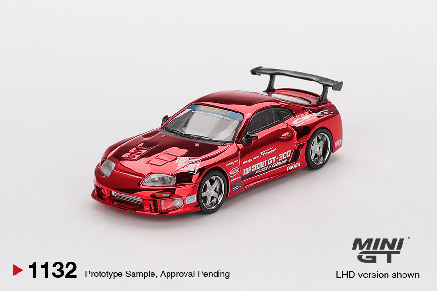 MINI GT Toyota Supra (A80) Top Secret GT-300 Red Chrome | 1132