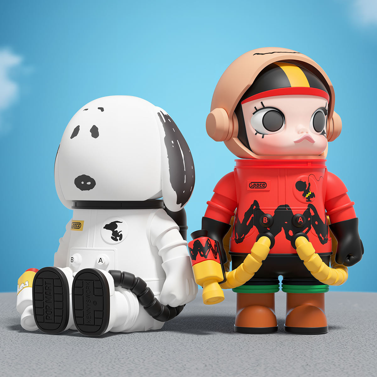 POP MART Space Molly 100% Charlie Brown & Snoopy (Exclusive)