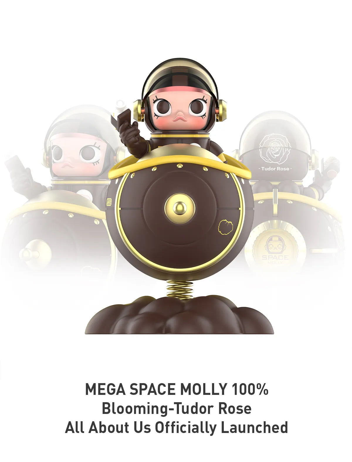 POP MART Mega Space Molly 100% Blooming Tudor Rose (U.K. EXCLUSIVE)