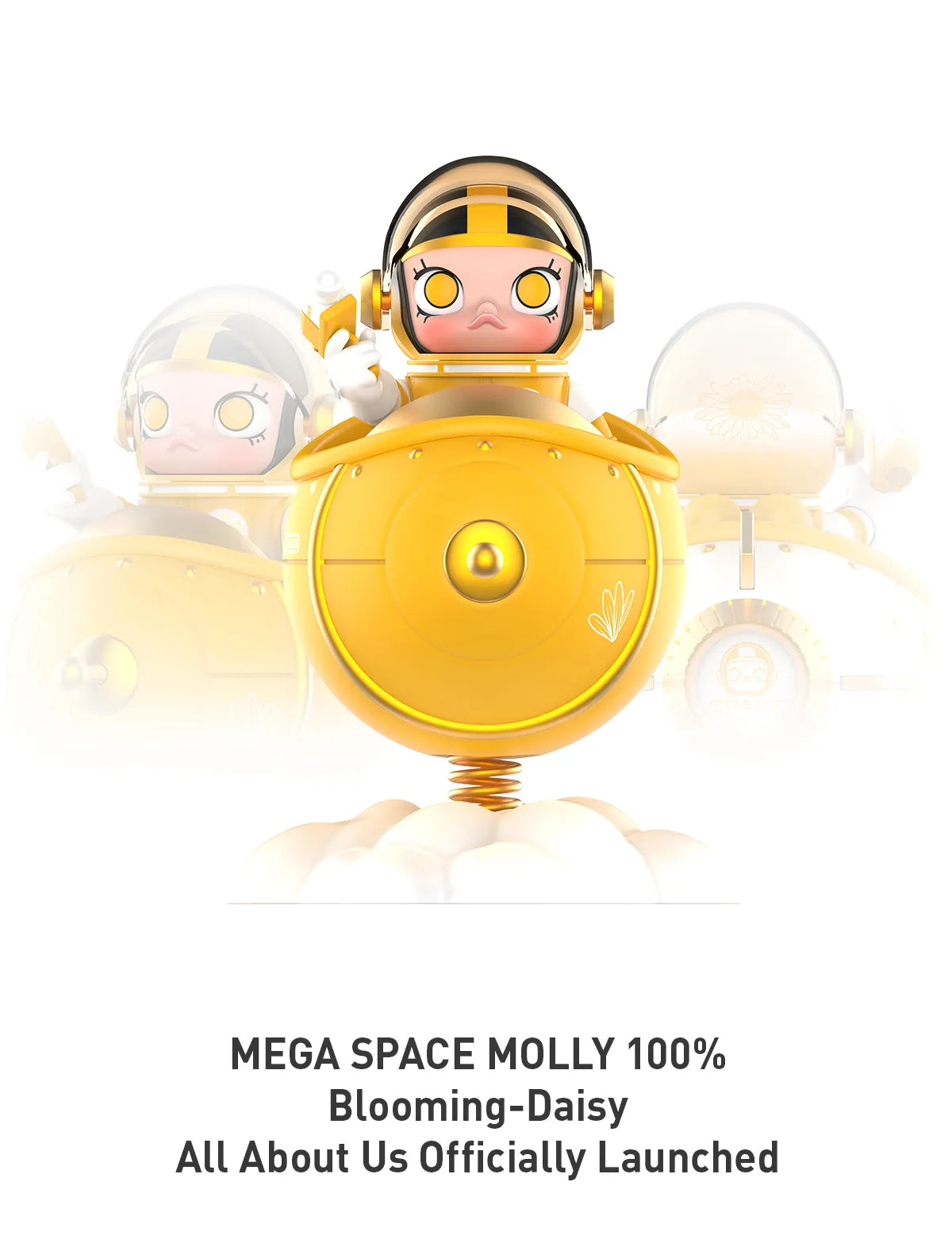 POP MART Mega Space Molly 100% Blooming Daisy (Italy EXCLUSIVE)