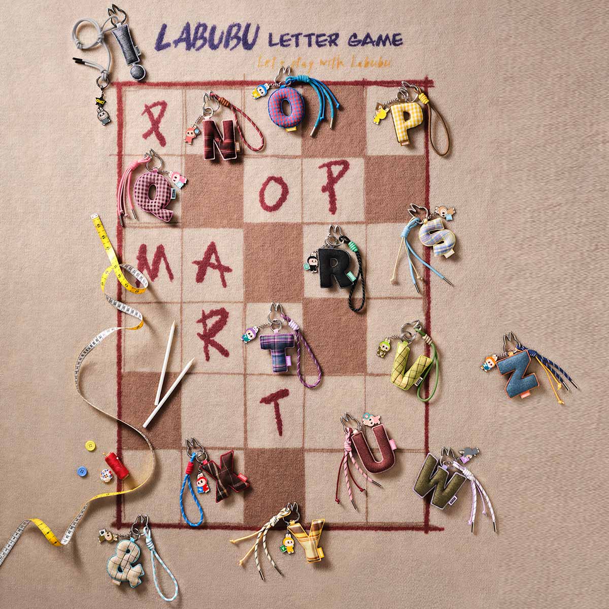 POP MART Labubu Pin for Love | N - Z Letter (Blind Box)