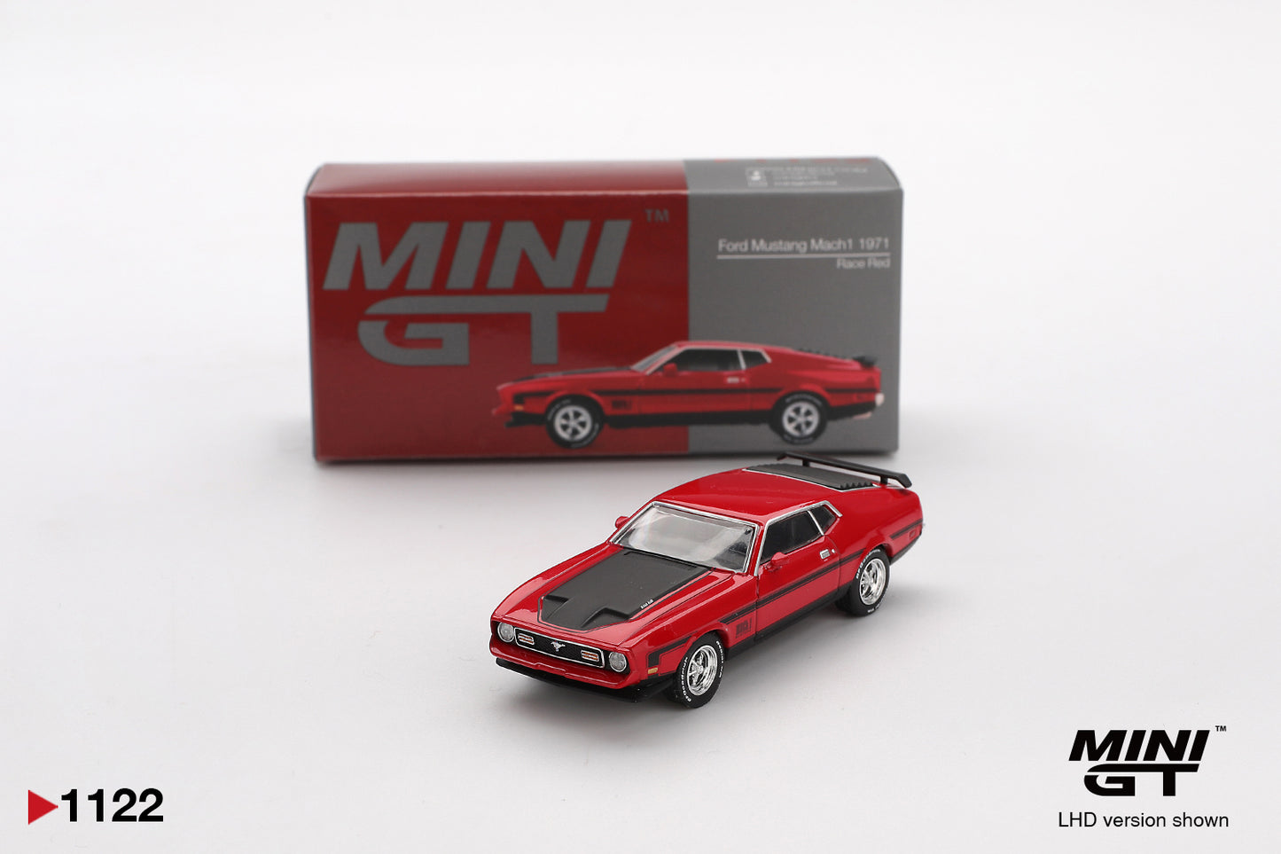 MINI GT Ford Mustang Mach1 1971 Race Red | 1122