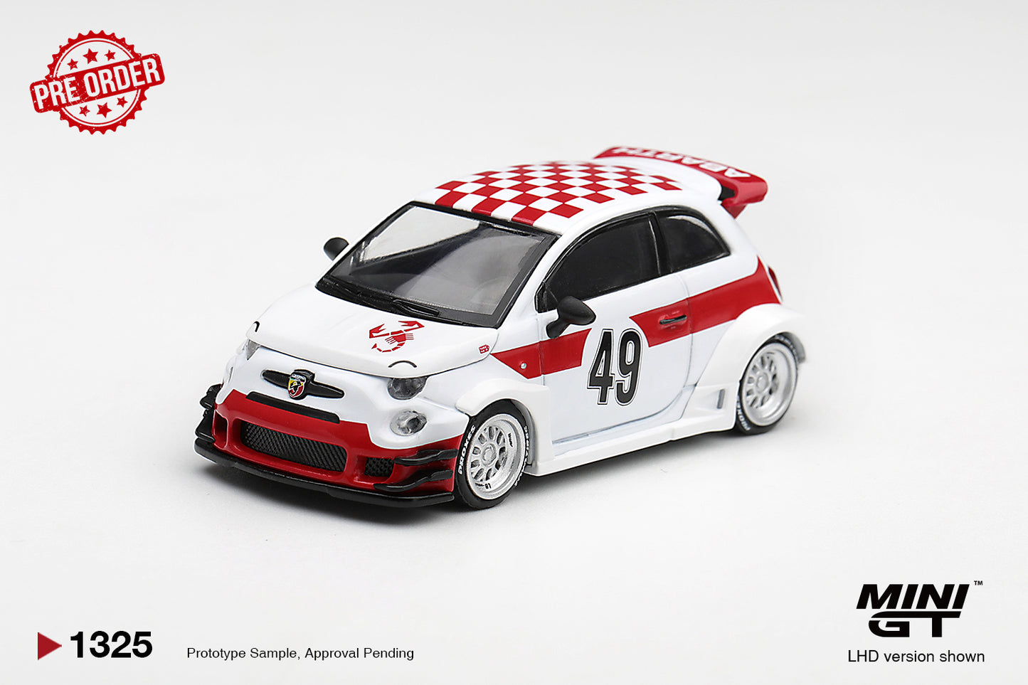 MINI GT Abarth 595 LB-Works x Abas Works 1000 TC Tribute | 1325 - PRE ORDER