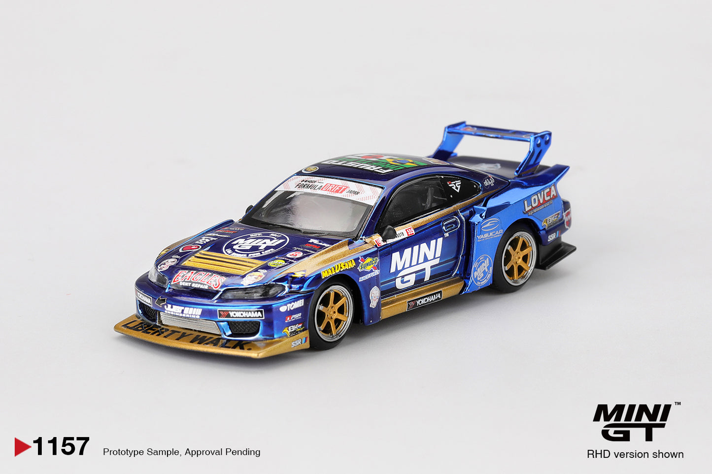 MINI GT Nissan LB-Super Silhouette S15 SILVIA #555 Formula Drift | 1157