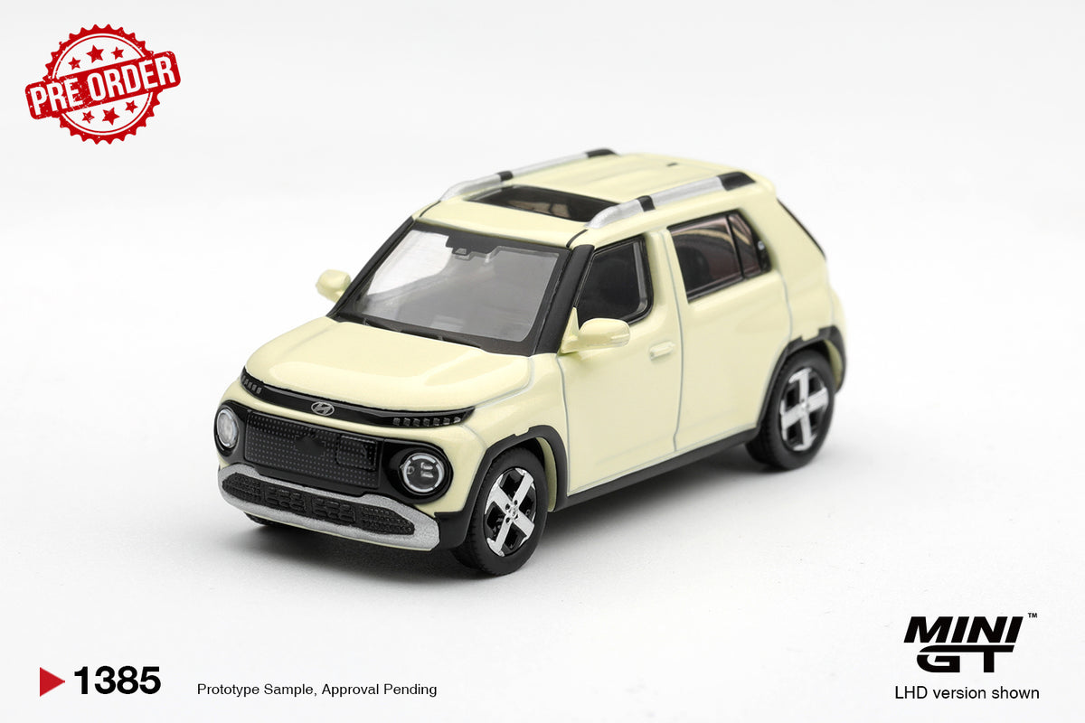 MINI GT Hyundai Casper Butter Cream Yellow Pearl | 1385 - PRE ORDER