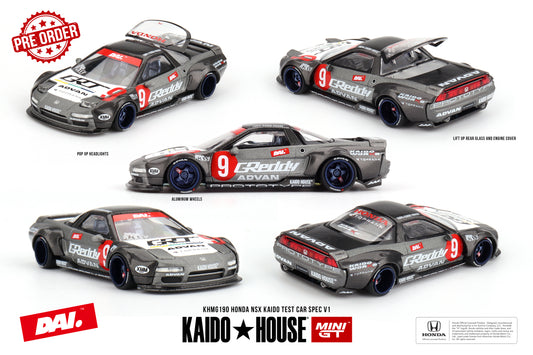 MINI GT Honda NSX Kaido Test Car Spec V1 | KHMG190 Kaido House - PRE ORDER