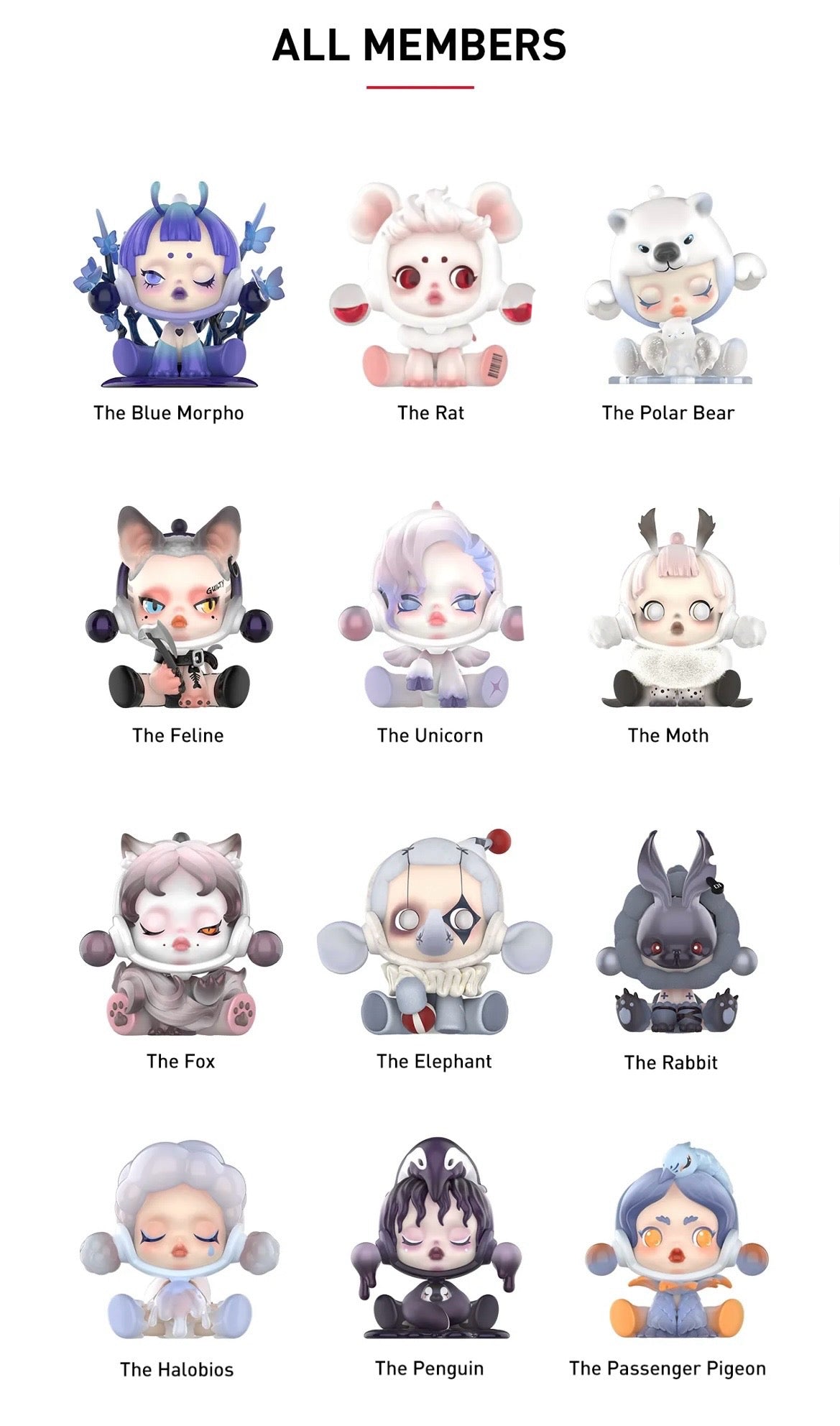 POP MART SKULLPANDA The Mare Of Animals (Blind Box)