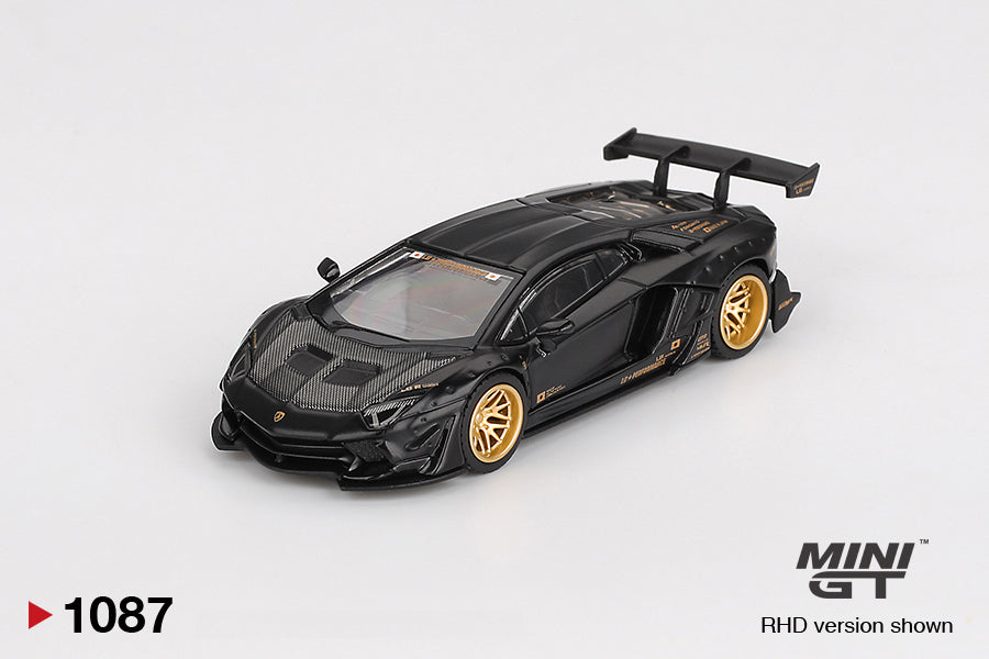 MINI GT Lamborghini Aventador LB Works Matte Black | 1087 Limited Edition - PRE ORDER
